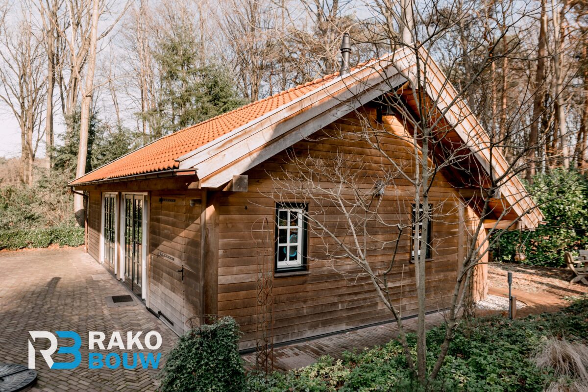 houten cabin, buitenverblijf, wood, industrial, relax, schuur rako bouw
