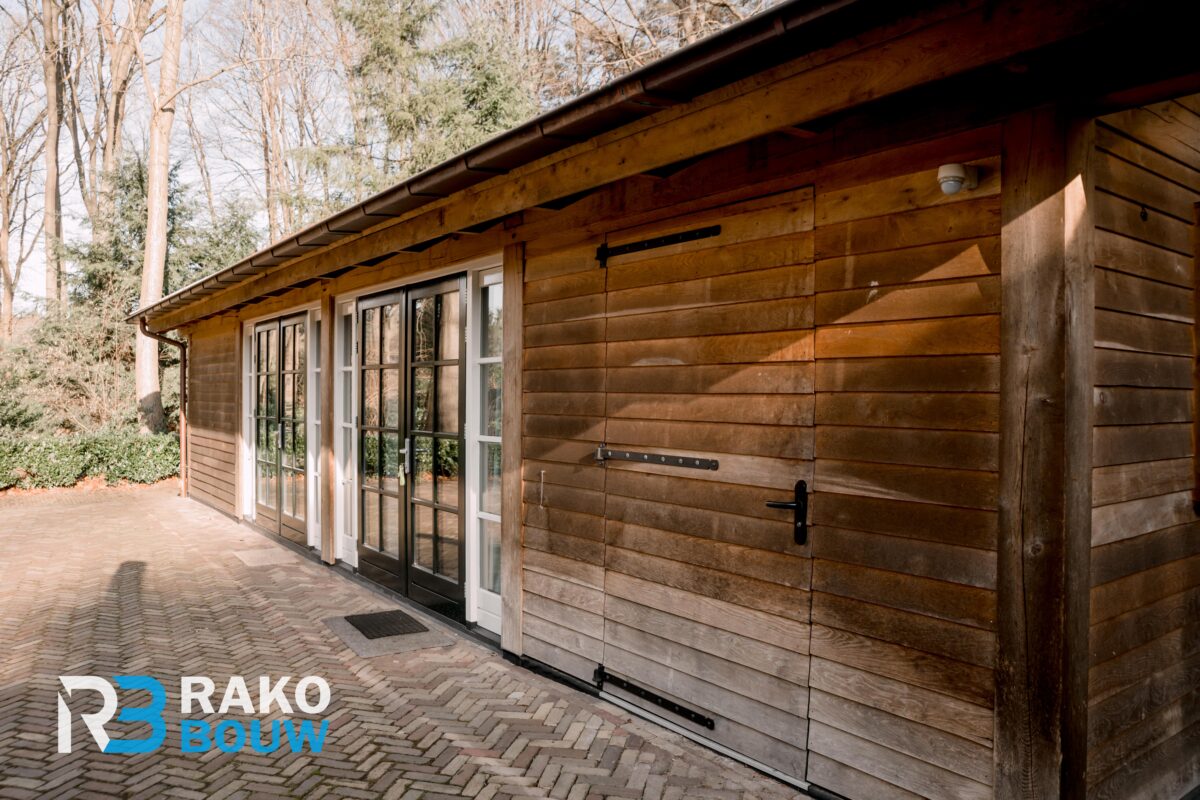houten cabin, buitenverblijf, wood, industrial, relax, schuur rako bouw
