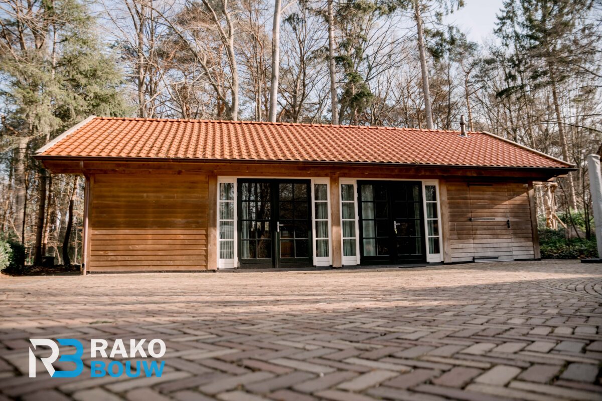 houten cabin, buitenverblijf, wood, industrial, relax, schuur rako bouw